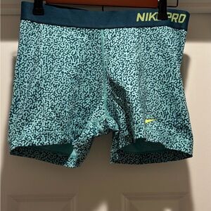 Nike Pro Blue Patterned Shorts